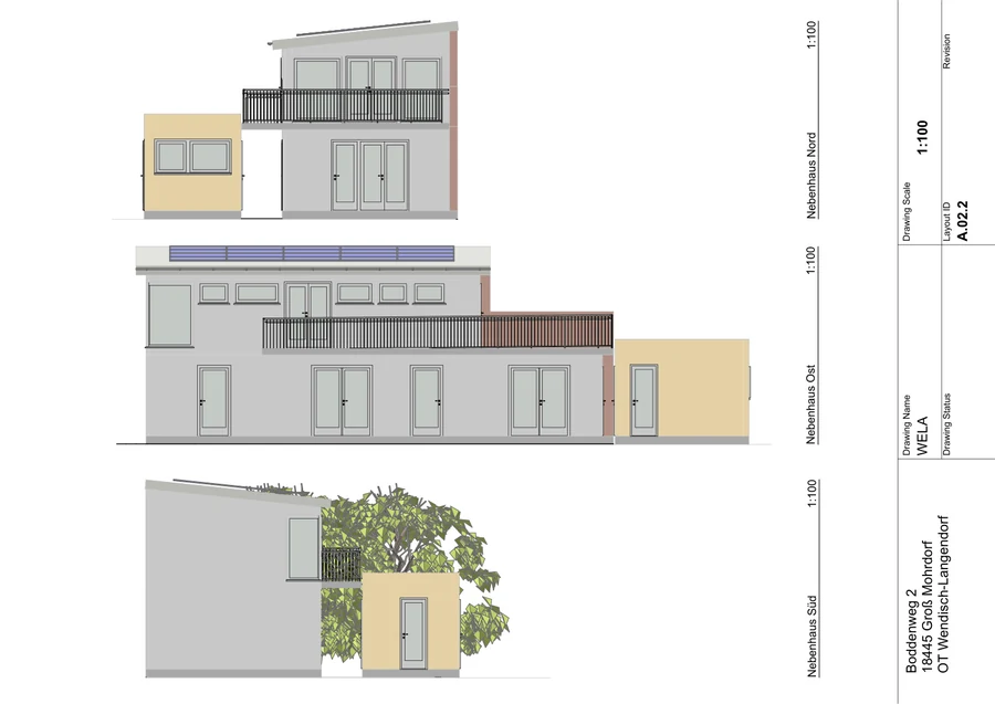 Nebenhaus · Ansichten – Planblatt 11 aus 261009_WELA