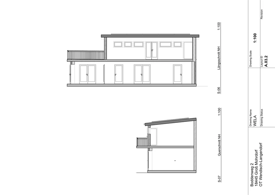 Nebenhaus · Schnitte – Planblatt 12 aus 261009_WELA